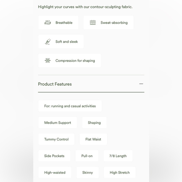 Halara UltraSculpt SoCinched High Waisted Tummy Control Pocket 7/8 Leggings - Picture 8 of 8